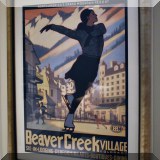 A06. Beaver Creeek framed poster .46”h x 36”w  